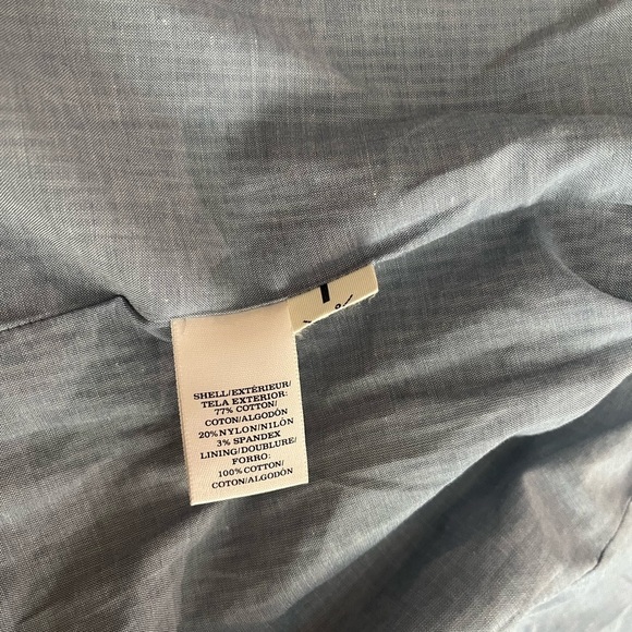 [6]Ann Taylor Navy and White Striped Cotton Blend Light Blazer - Picture 7 of 12